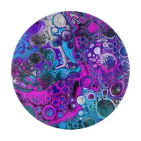 Purple, Blue Modern Abstract Fluid Art Marble Cell Cutting Board