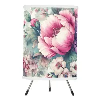 Pretty Floral Shabby Chic  Tripod Lamp