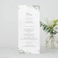 Rustic Elegant Watercolor Greenery Wedding Menu