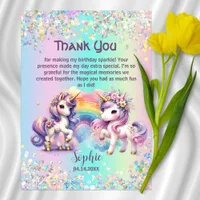 Enchanting Unicorn Thank You Card