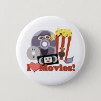 I Heart Movies! Pinback Button