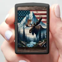 Bull Moose & Mountain Zippo Lighter