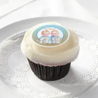 Twin Boy's Baby Shower Watercolor Animals Edible Frosting Rounds