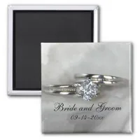 Wedding Rings on Gray Magnet