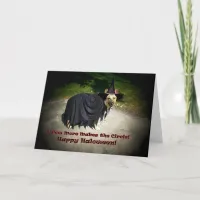 German Shepherd Witch Dog Card