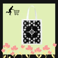 Abstract Monochrome Bokeh Dots Pattern Grocery Bag