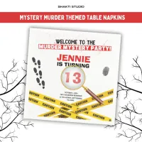 Murder Mystery Crime Scene Halloween Birthday Napkins