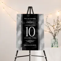 Elegant 10th Tin Wedding Anniversary Celebration Foam Board