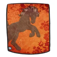 Majestic Horse in Asian Floral Tapestry Backpack