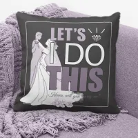 Let's I DO This Marriage Proposal Plum V2 ID820 Throw Pillow