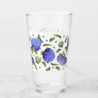 Blue Hydrangeas Pattern Glass