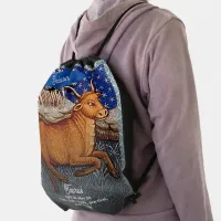 Taurus the Bull Zodiac Sign Birthday Party Drawstring Bag