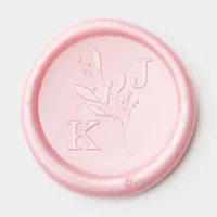 Minimalist wildflower Monogram Initials Wax Seal Sticker