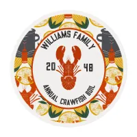 Crawfish Boil Party –Cajun Seafood Celebration Edible Frosting Rounds