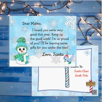 Postcards from Santa: Cute Snowman