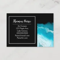 Blue and Black Wave Business Card