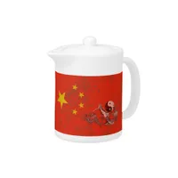 Flag and Symbols of China ID158 Teapot