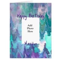 Personalized Jumbo Sized Birthday with Photo Card