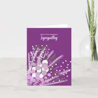 Abstract Floral Sympathy Thank You Card