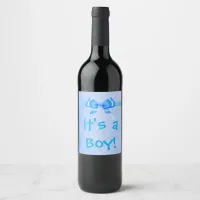 "It's a Boy" Wine Bottle Label