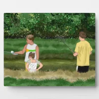 Kids Fishing at the Local Pond