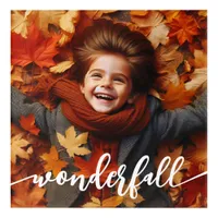 Wonderfall Autumn Fall Leaves Custom Photo Acrylic Print