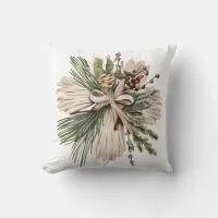 Organic Hippie Boho Christmas Ornament Throw Pillow