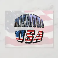 Missouri Picture and USA Text Postcard