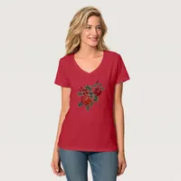 T-shirt - Red Hibiscus Flowers