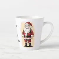 Retro Santa Cristmas Latte Mug