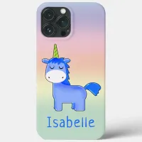 Personalized Rainbow Colors Whimsical Unicorn Case