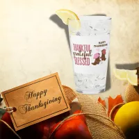 Thankful, Grateful, Blessed, Happy Thanksgiving | Glass