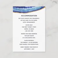 Gilt Agate Wedding accommodation card