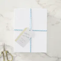 Simple Eggshell Blue Birch Wedding Tags