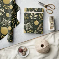 Modern Black and Gold Christmas Wrapping Paper