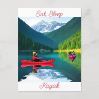 Eat, Sleep and Kayak | Keeping in Touch Postcard