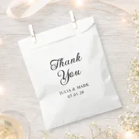 Curly Script Modern Minimalist Wedding Favor Bag