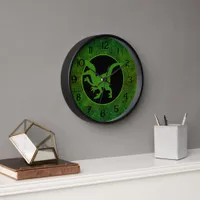 Green Dinosaur Hide Clock