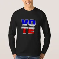 VOTE Red, White and Blue Textology Shirt