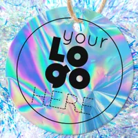 Your Business Logo Iridescent Holographic Hang Tag