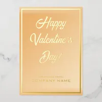 Yellow Gold Business Valentine Foil Card