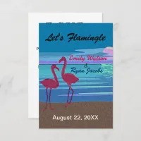 Flamingo Tropical Beach Wedding RSVP & Menu