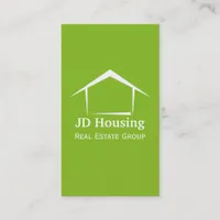 Mod green white Classy Real estate  businesscards Business Card