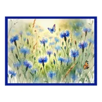 Watercolor Blue Floral Cornflower Germany | Photo Print