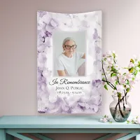 Purple Hydrangeas Watercolor Funeral Memorial Banner