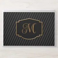 Elegant, Sophisticated Striped Monogram HP Laptop Skin