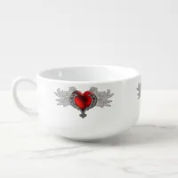 Goth Heart with Angel Wings Bowl