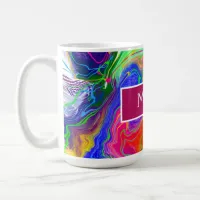 Personalized Electricity Marble Fluid Art  Coffee Mug