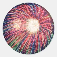 Fireworks Classic Round Sticker