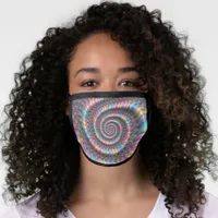 Psychedelic Rainbow Funky Nautilus Fractal Face Mask